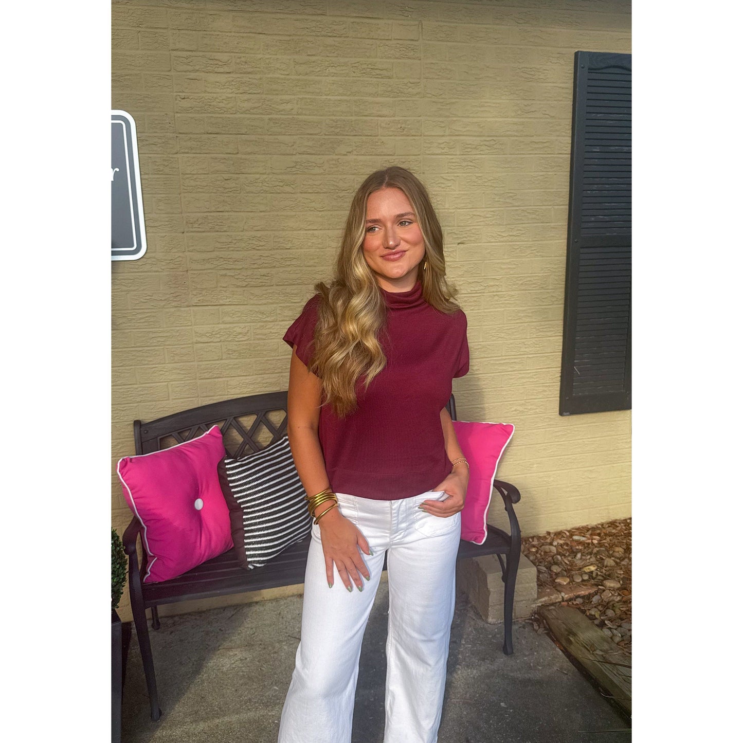 Millie Top, Burgundy