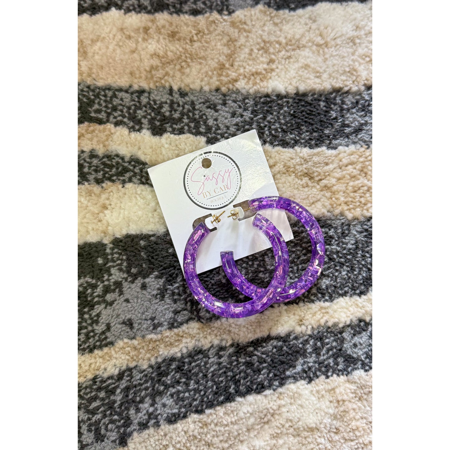Dark Purple Hoops