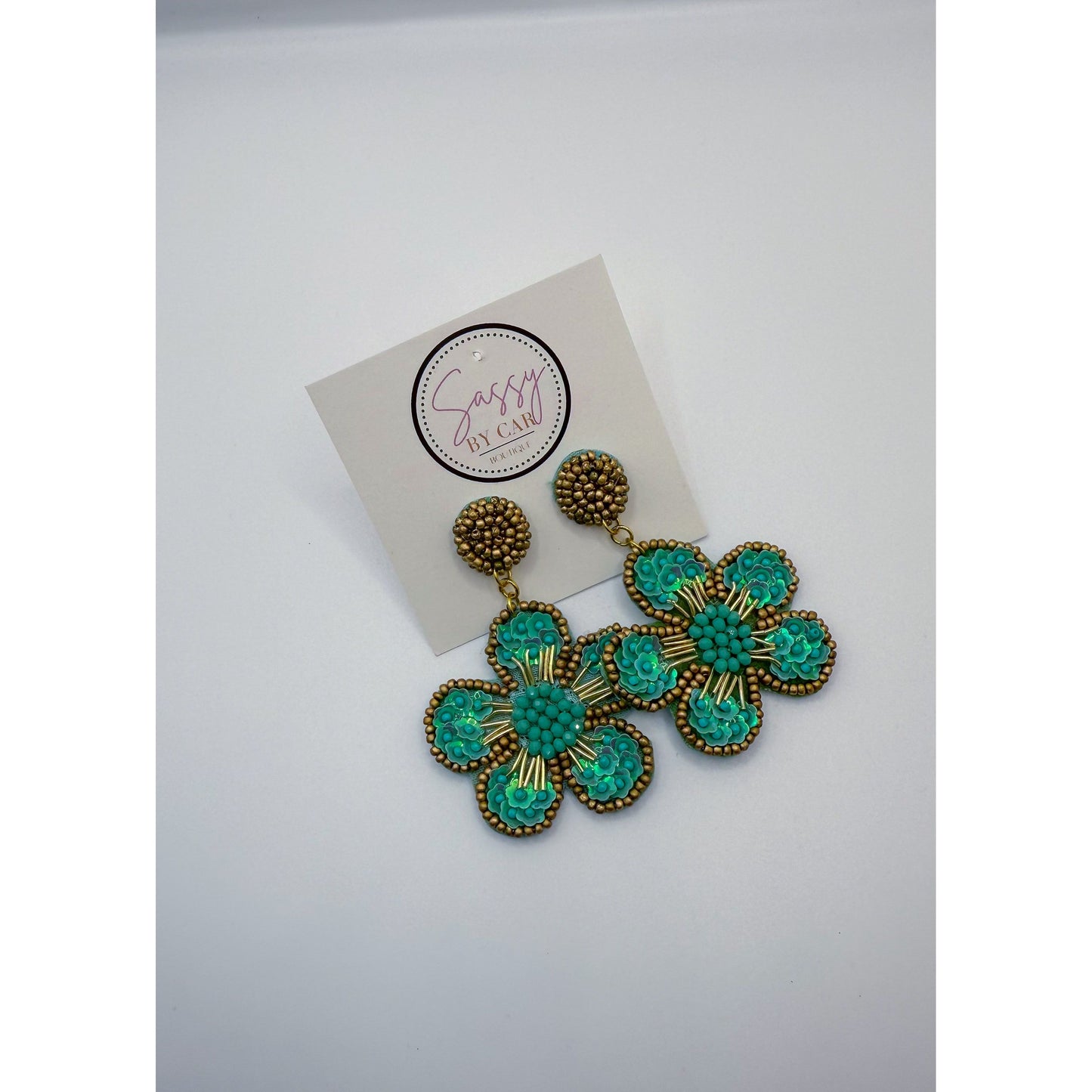 Flower Beaded Earrings