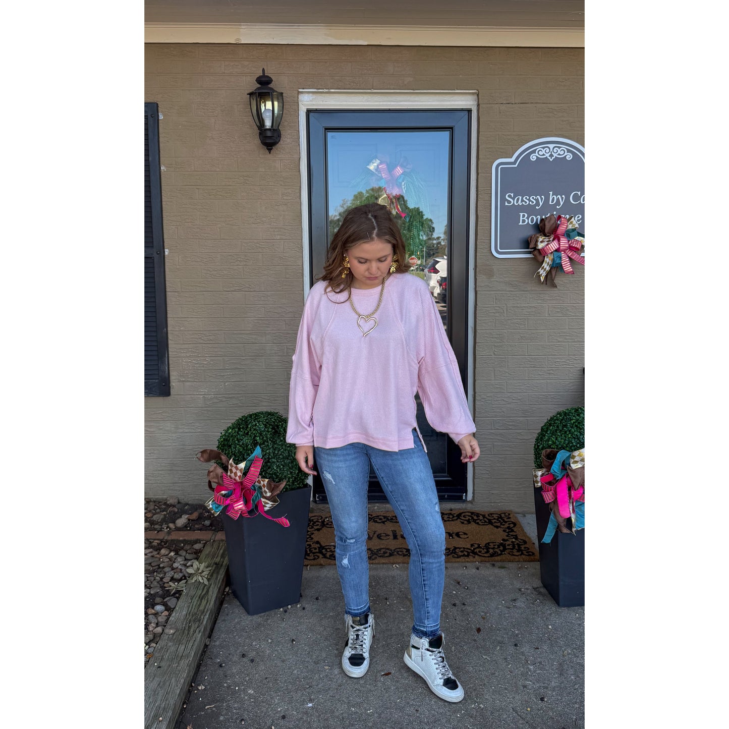 Oversized Pink Lightweight Top