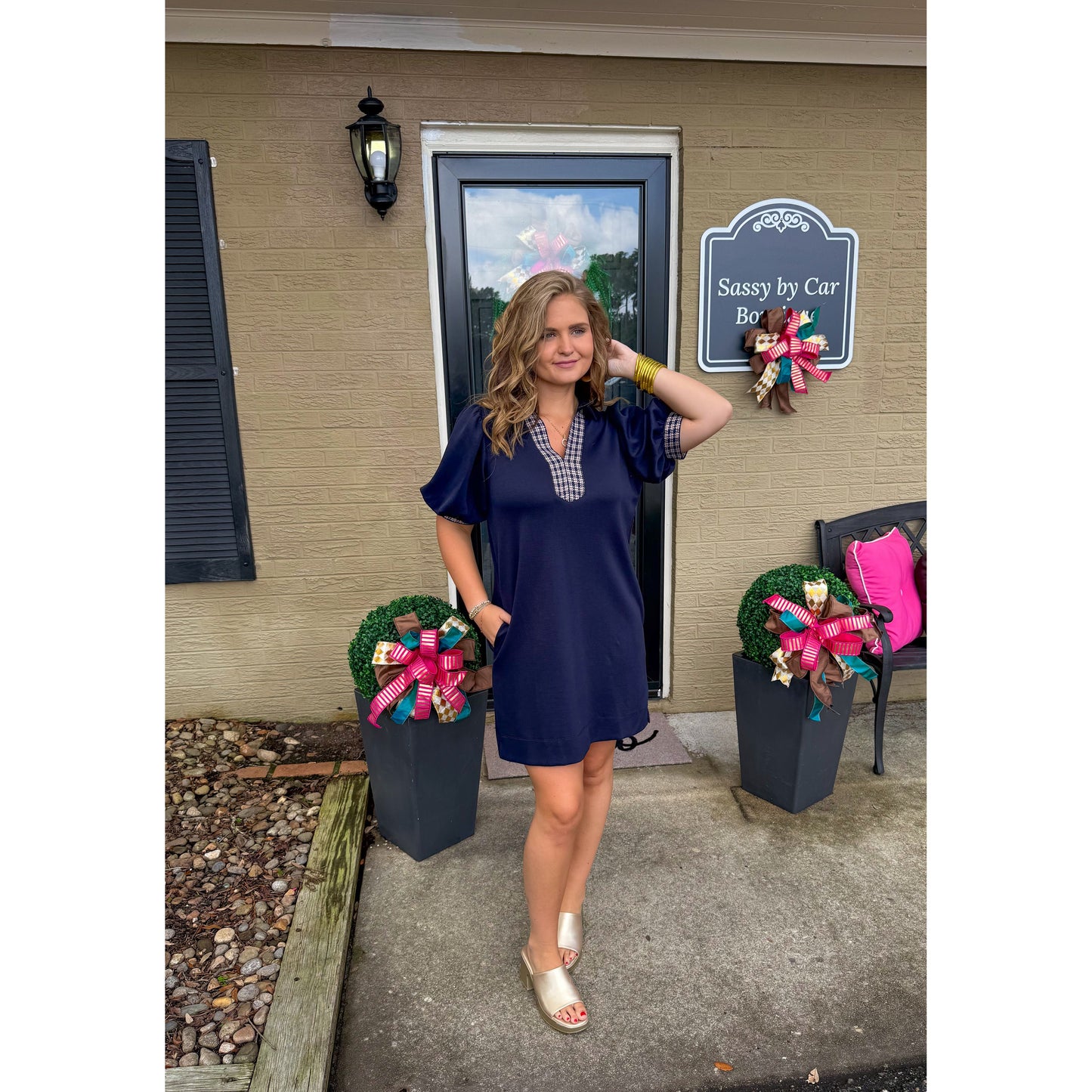 Lydia Mini Dress, Navy