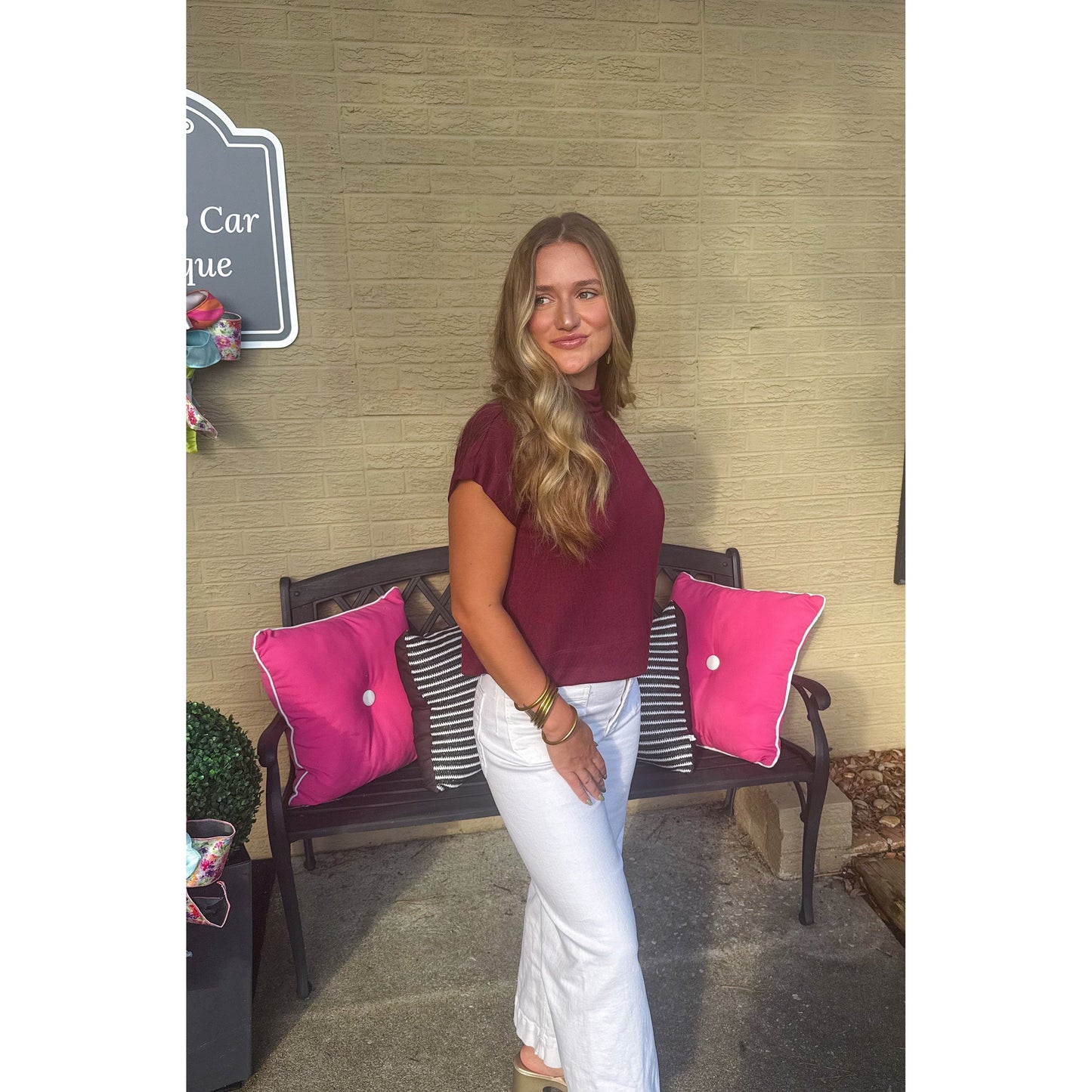Millie Top, Burgundy