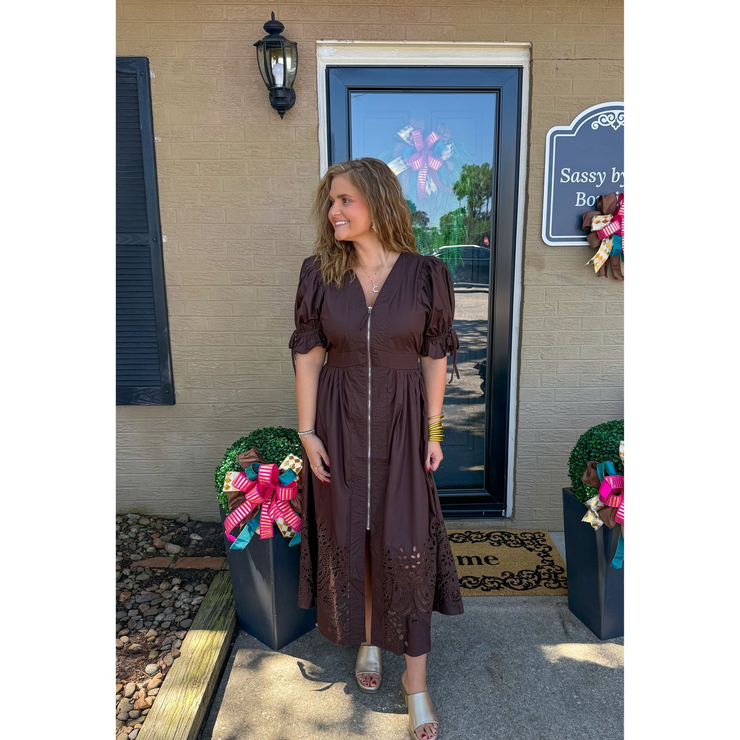 Kinsley Midi Dress, Chocolate