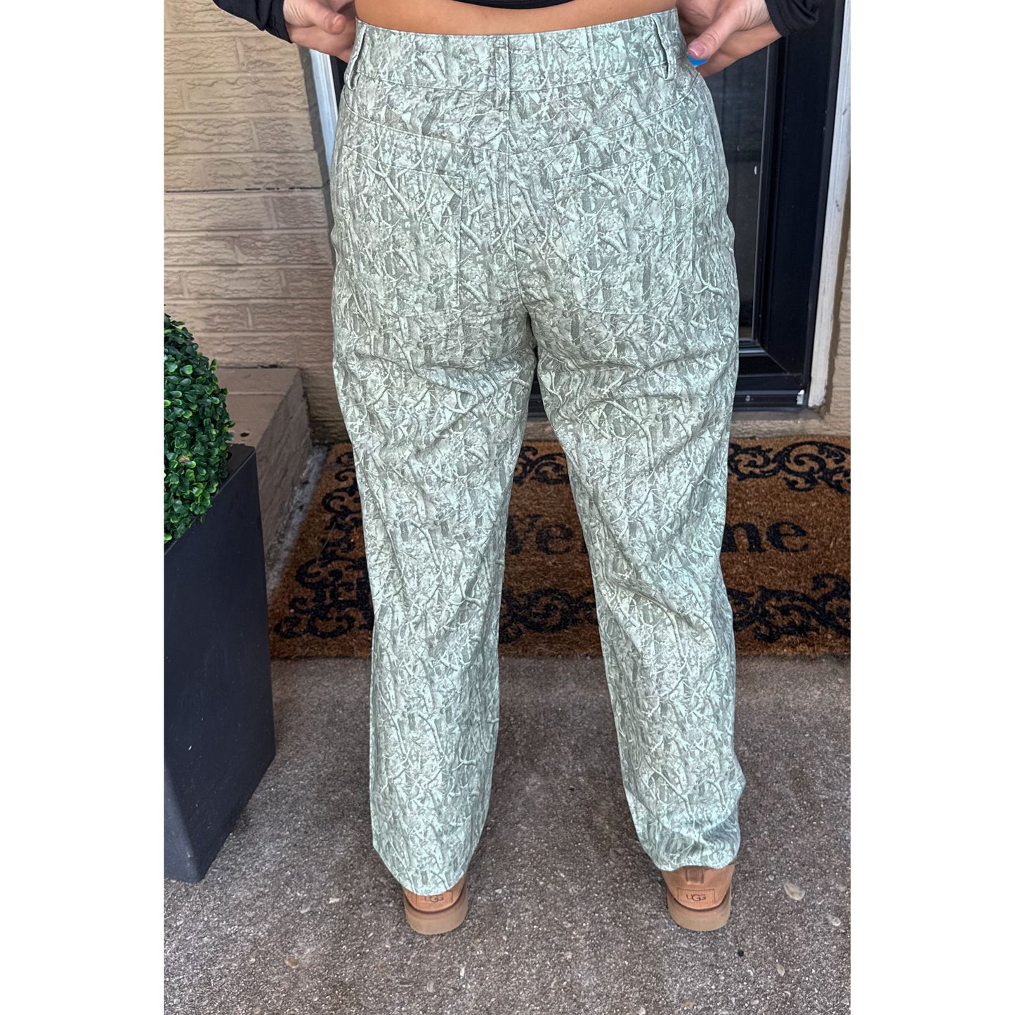 High Rise Camo Jeans