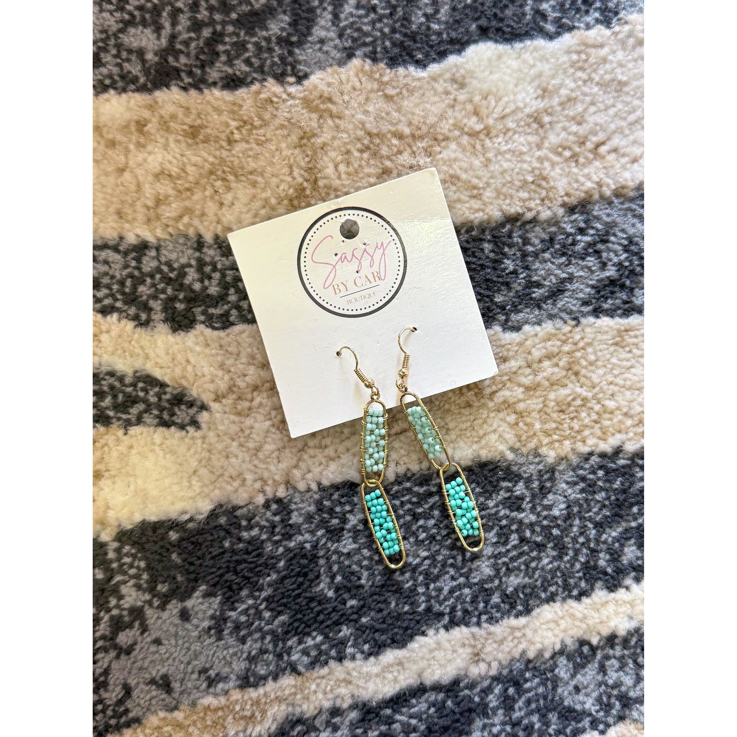 Multi Color Beaded Earrings