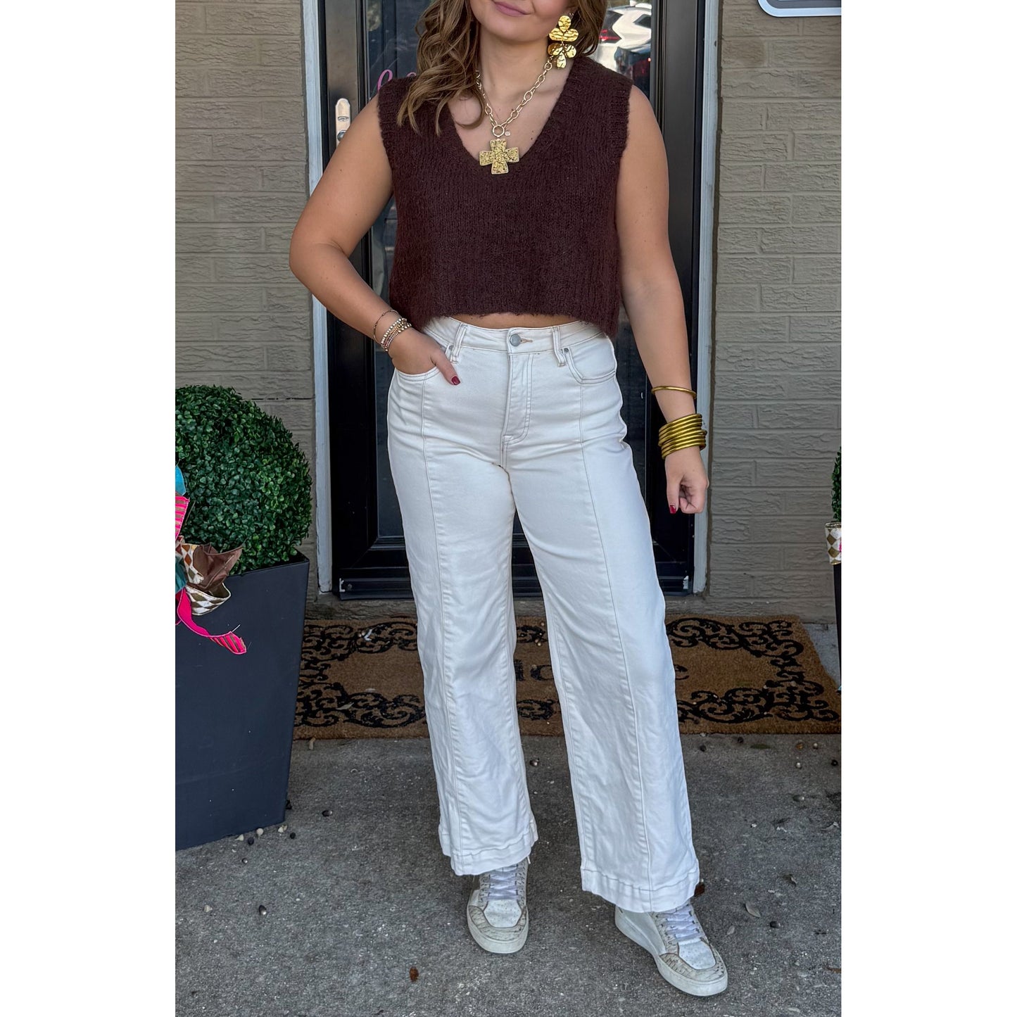 Espresso Brown Sweater Vest