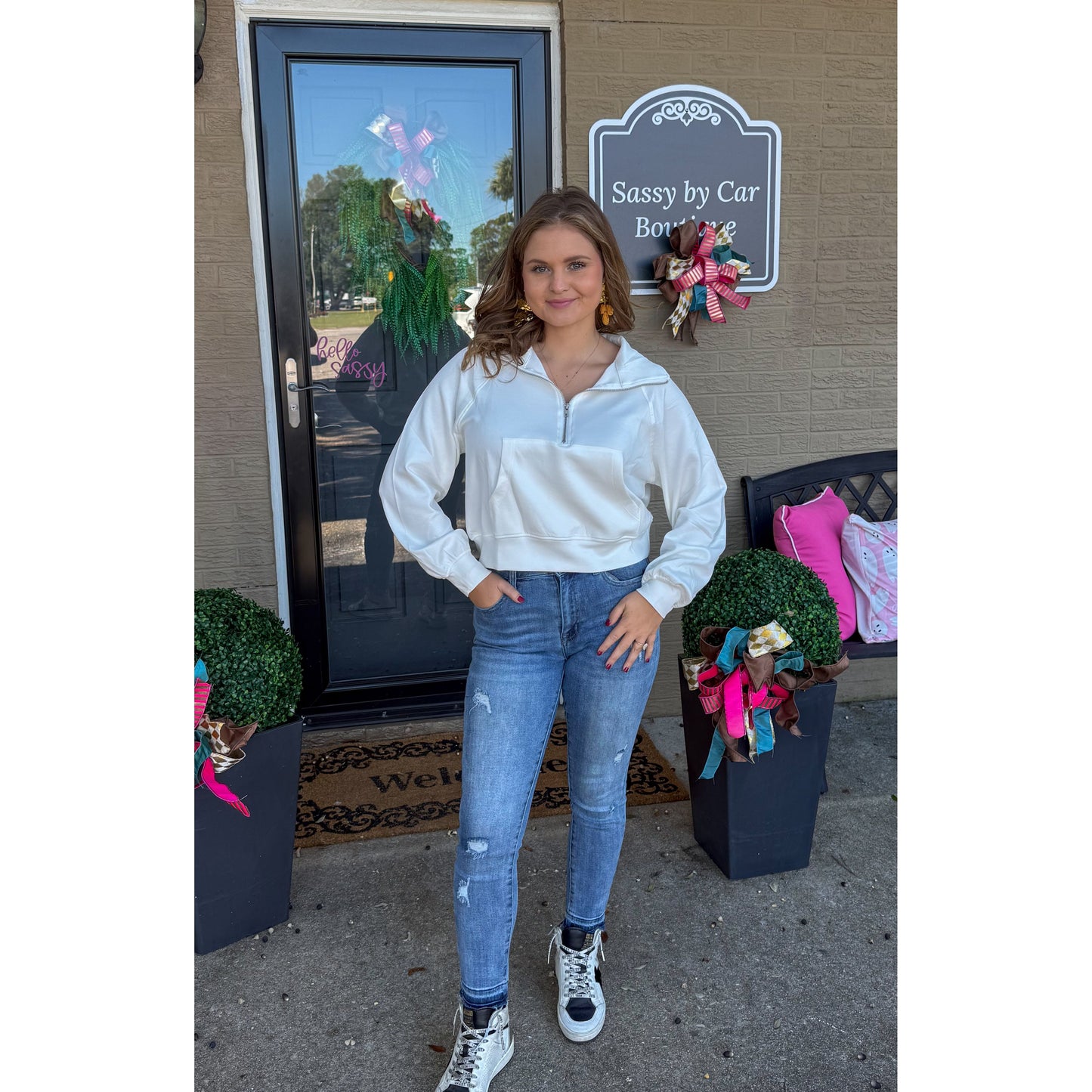 Carmen Pullover, White