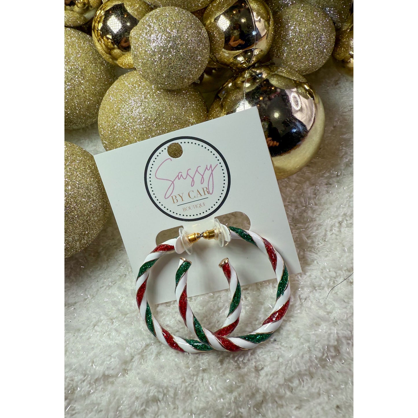 Green/Red/White Hoops