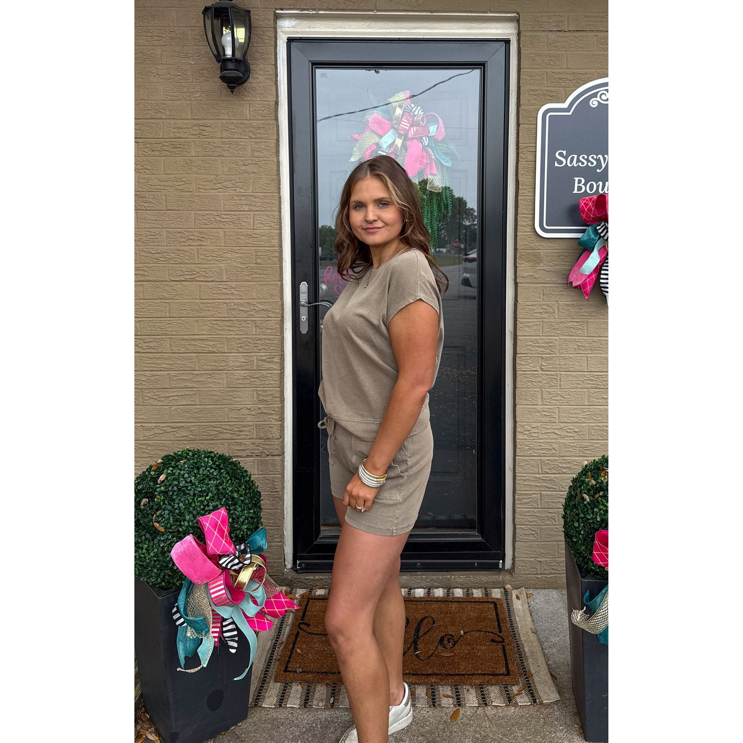 Josie Lounge Set, Dark Tan