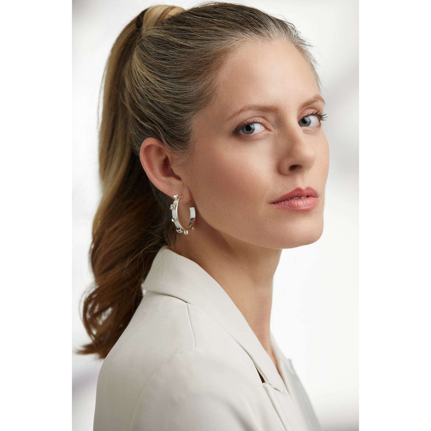 Gold Metal Hoop - Green