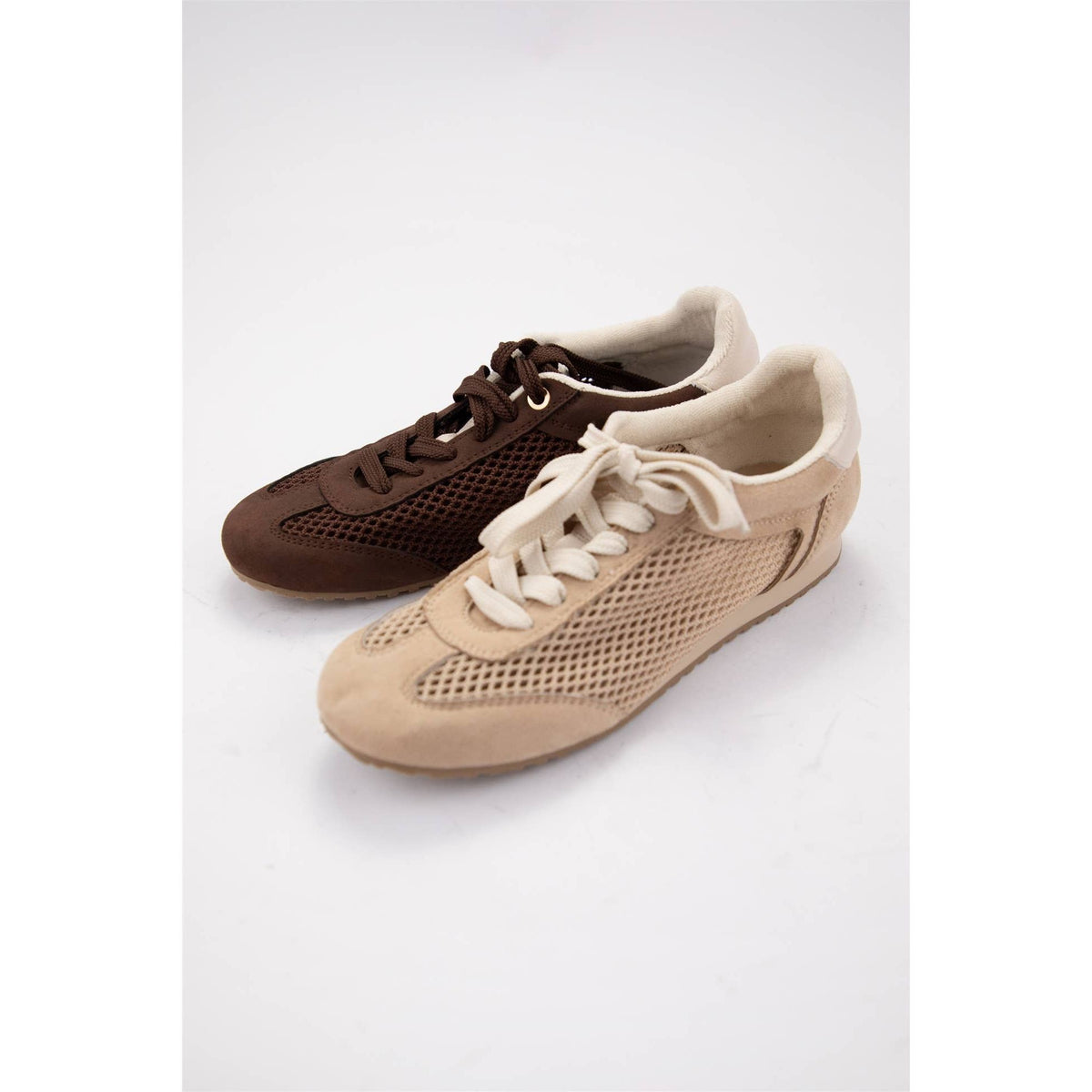 Mesh Panel Low-Top Sneakers