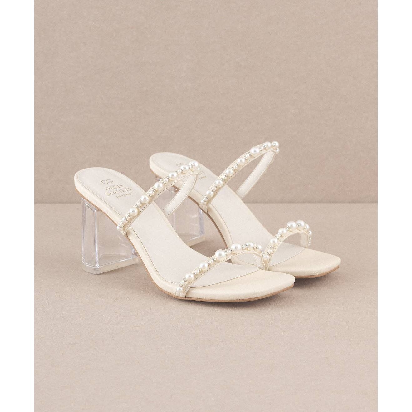 Mae Beige Pearl Heel