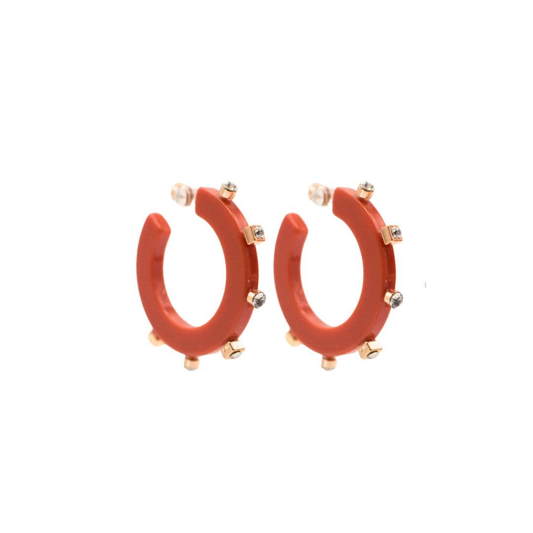 City Girl Jewel Hoop - Cinnamon