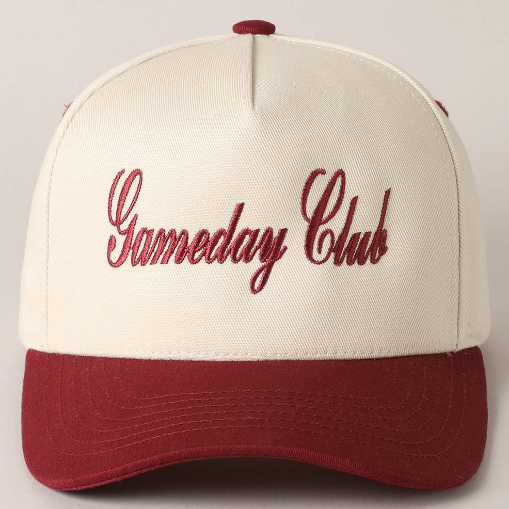 Gameday Club Embroidery Two Tone Baseball Cap