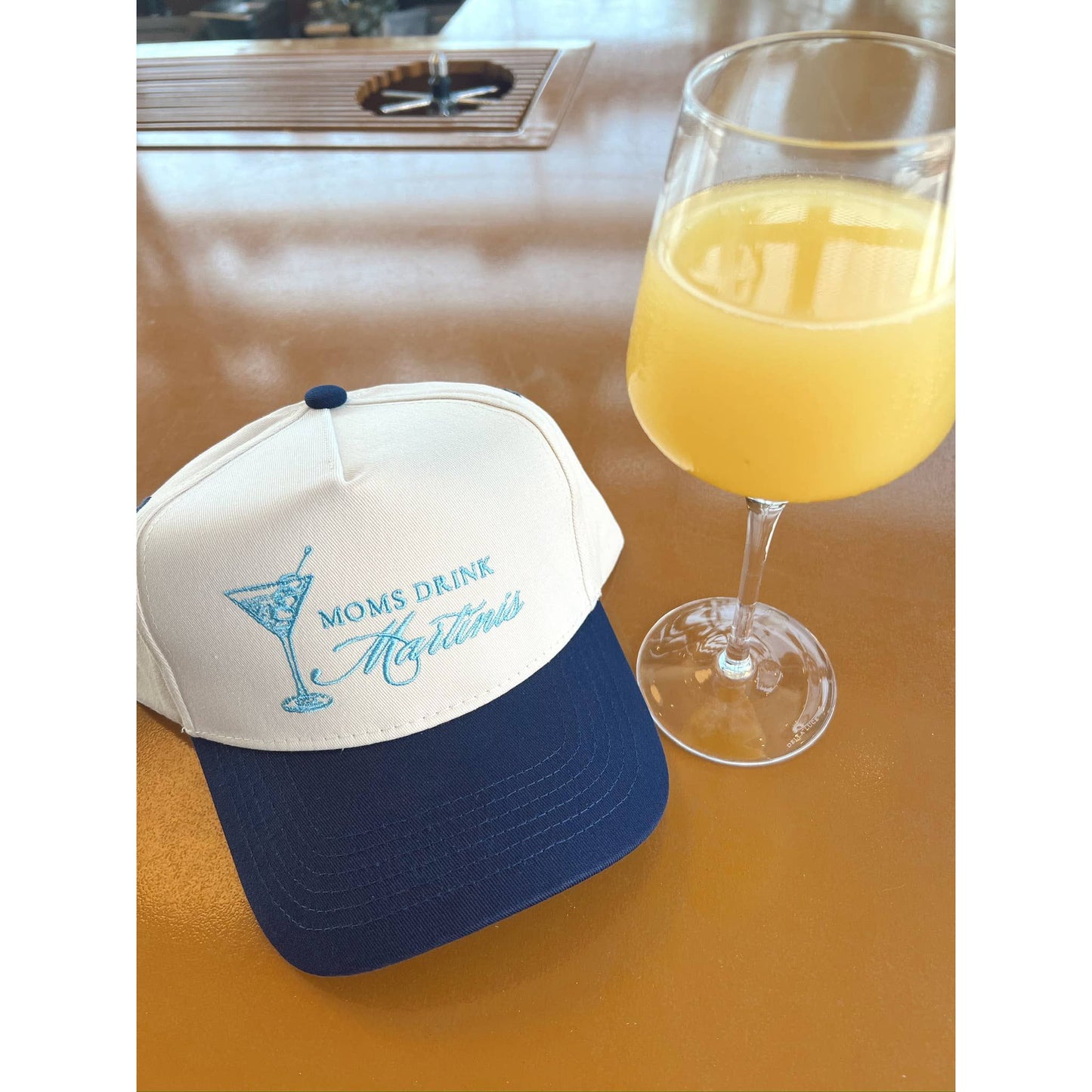 Mom's Drink Martinis - Navy Vintage Trucker Hat
