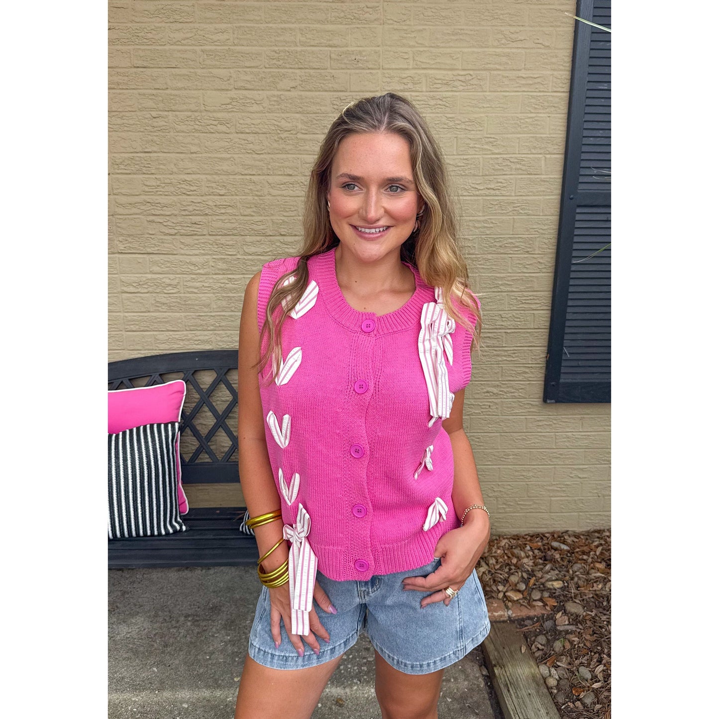 Gracie Sweater Knit Top, Barbie Pink