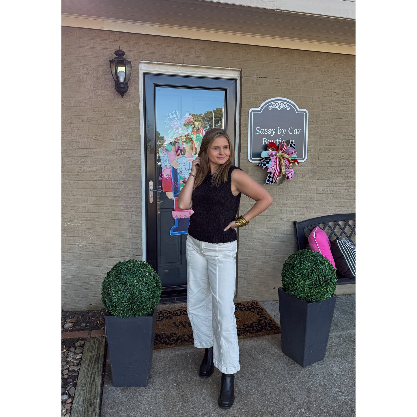 Haven Sweater Knit Vest, Black