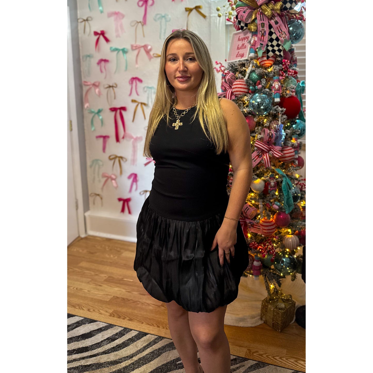 Carmen Mini Dress, Black