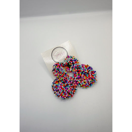 Beaded Disc Earrings