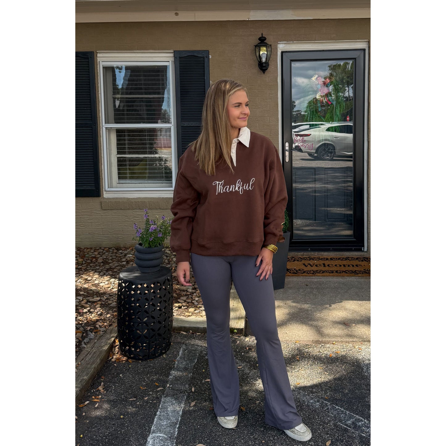 Thankful Pullover, Chocolate/Ivory