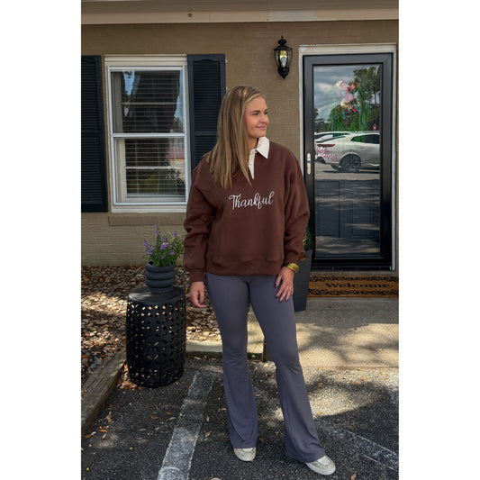 Thankful Pullover, Chocolate/Ivory