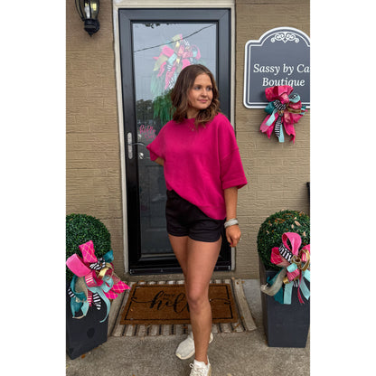 Malibu Detail Top, Plum Pink