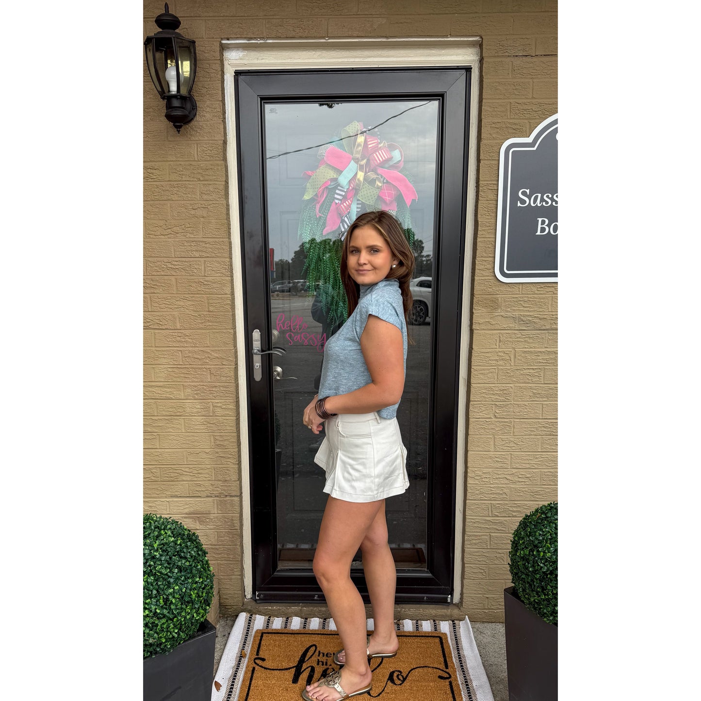 Selena Top, Light Blue