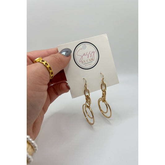 Diana Dangle Earrings, Gold