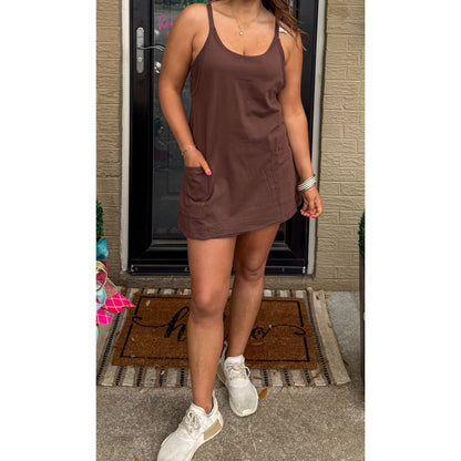 Chocolate Romper Athleisure Dress