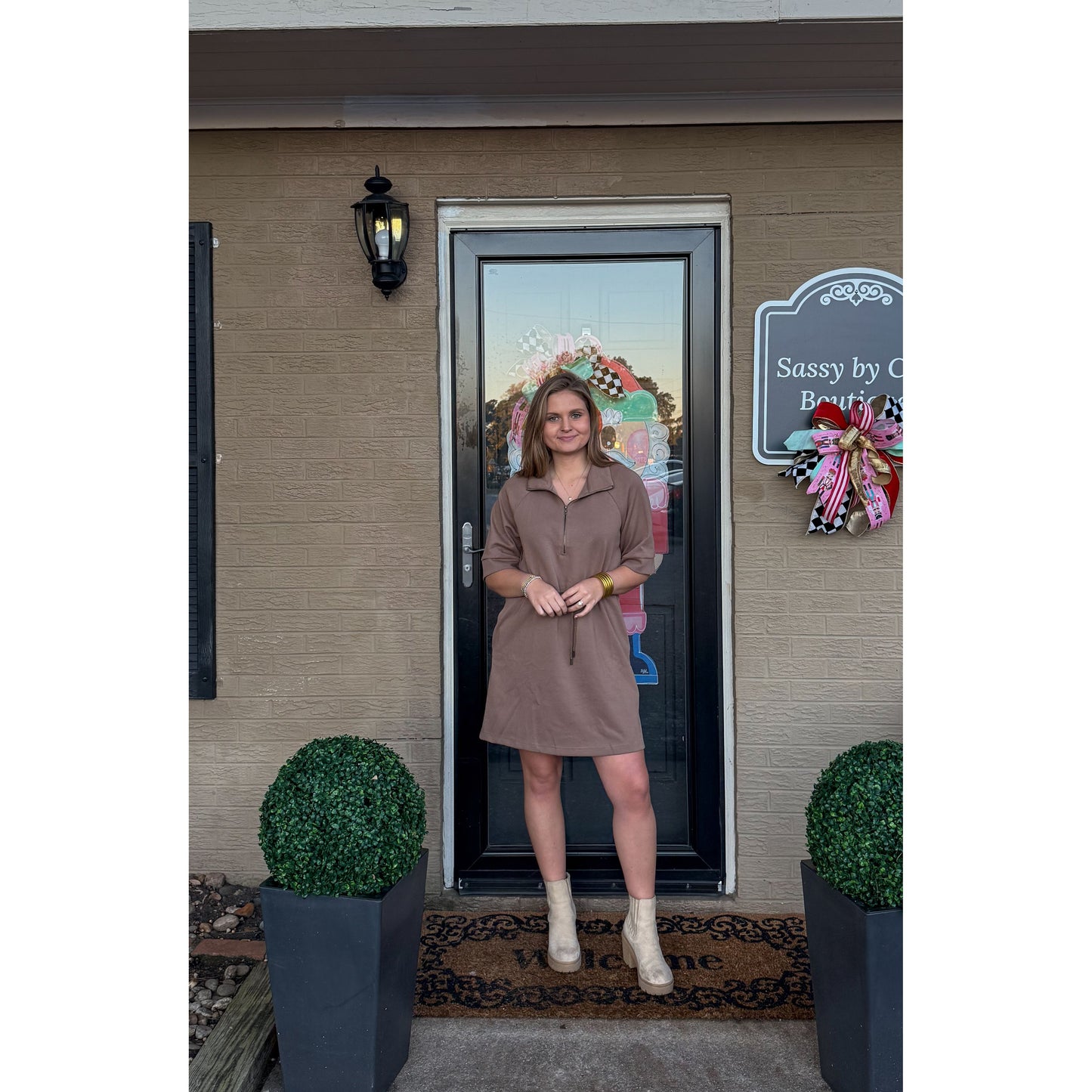 Rory Mini Dress, Mocha