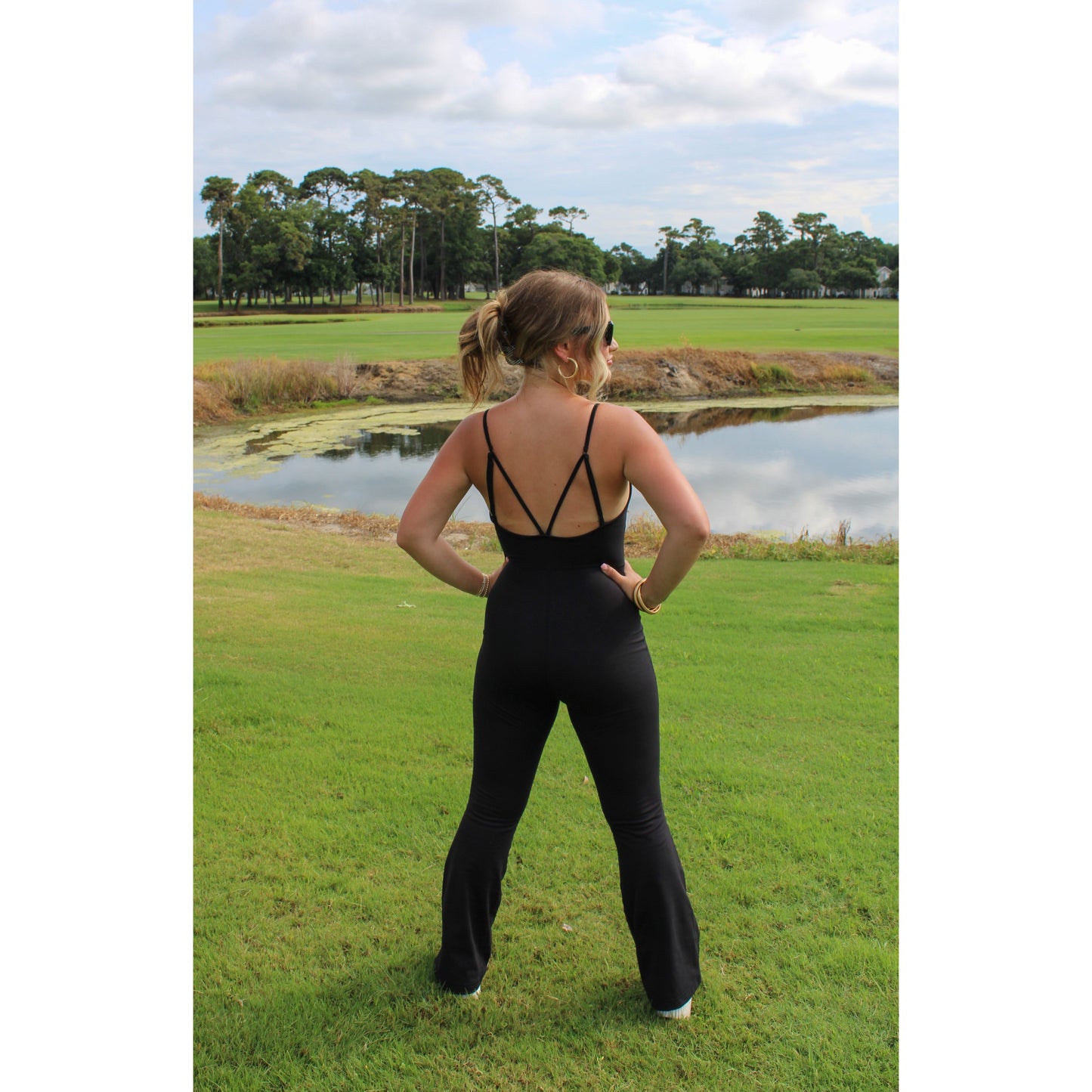 Carmen Workout Jumpsuit, Black