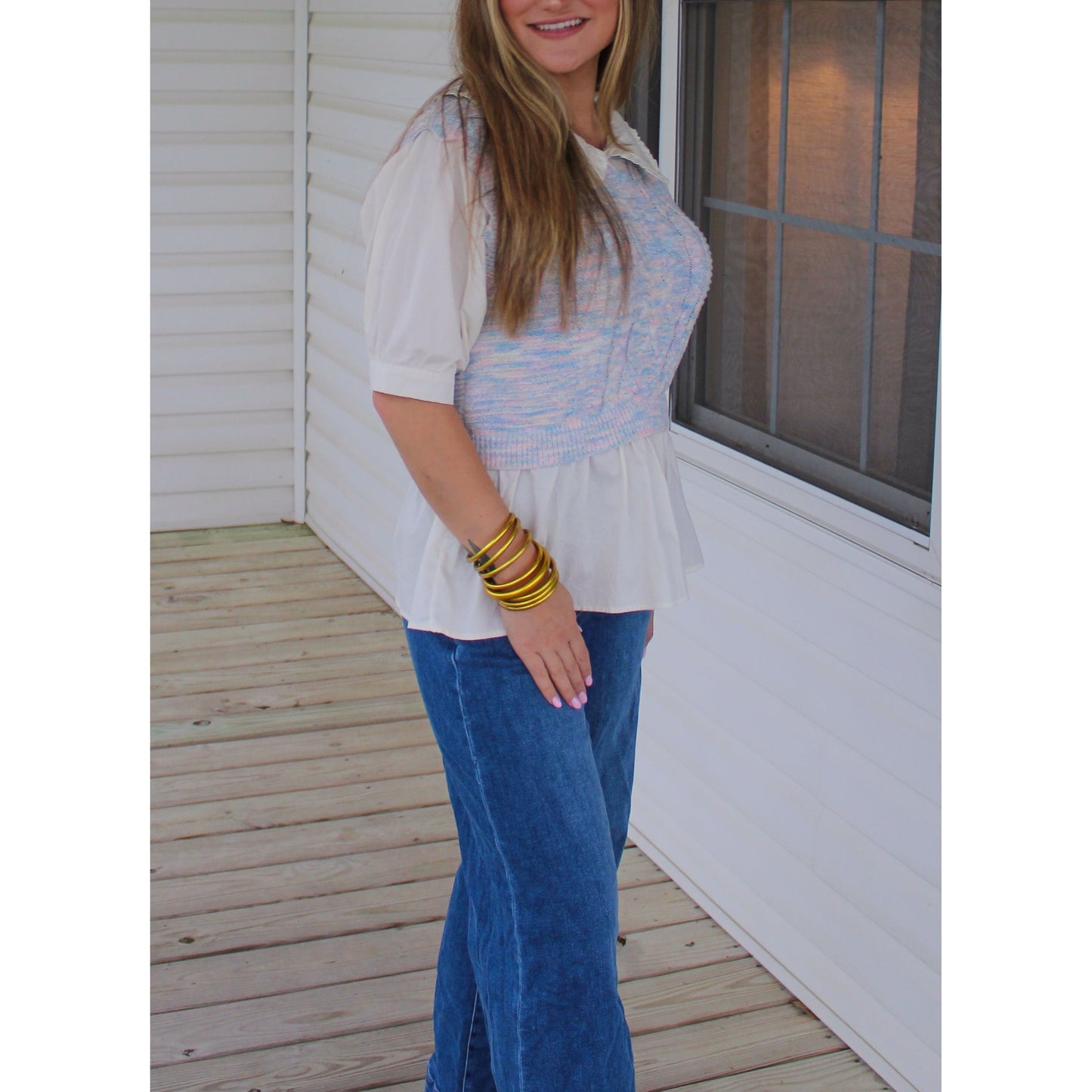 Emory Detail Top, Cotton Candy