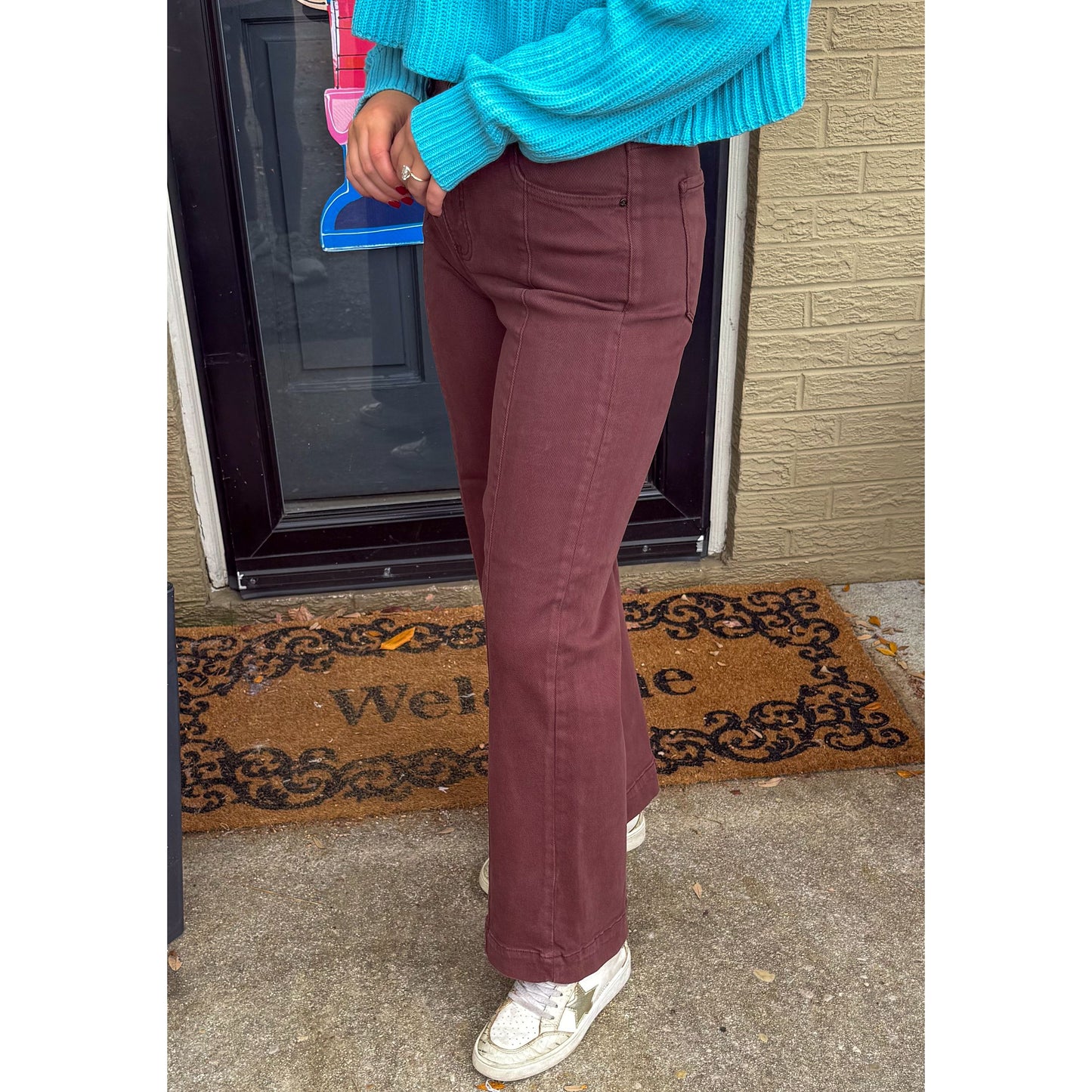 Willow High Rise Jeans, Chocolate Brown