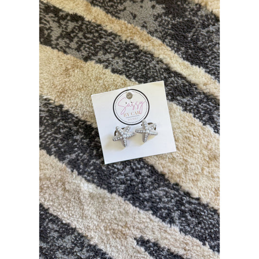 Silver Starfish Earrings