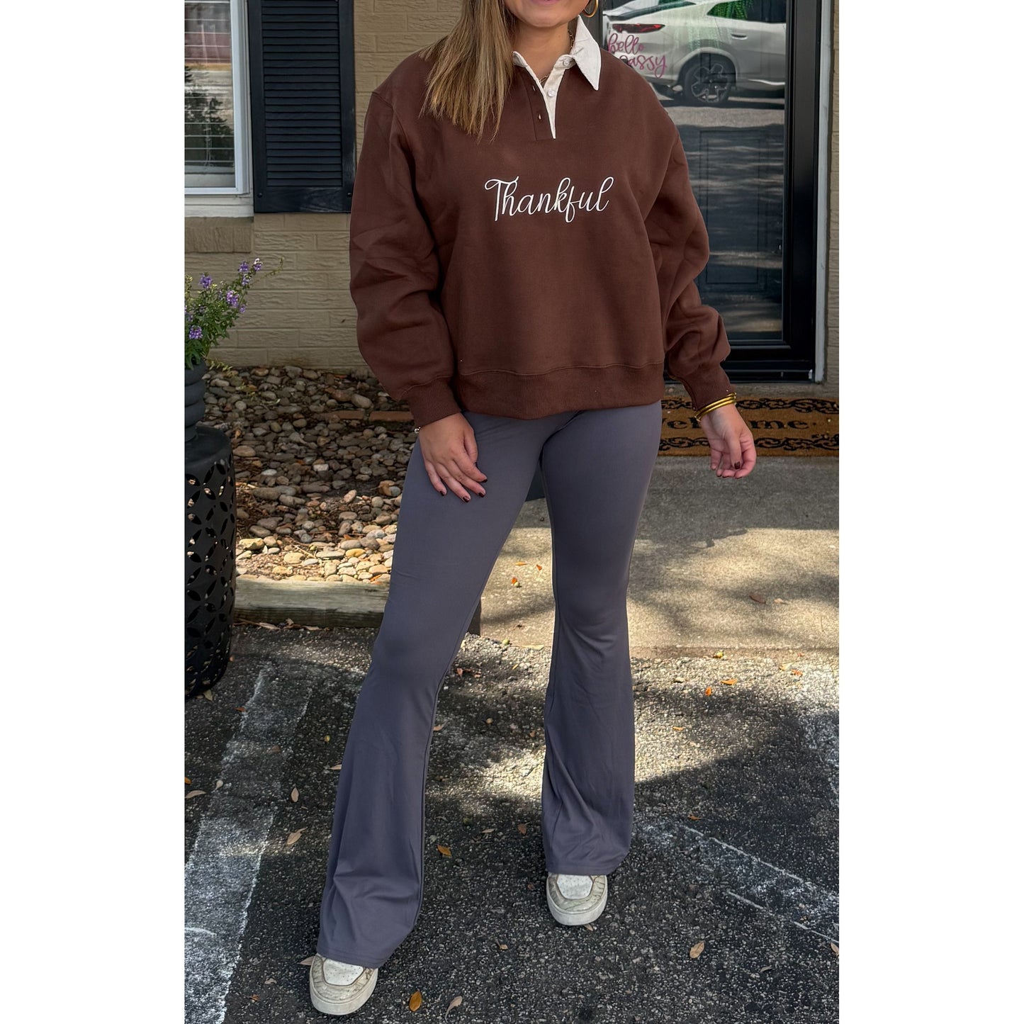 Thankful Pullover, Chocolate/Ivory