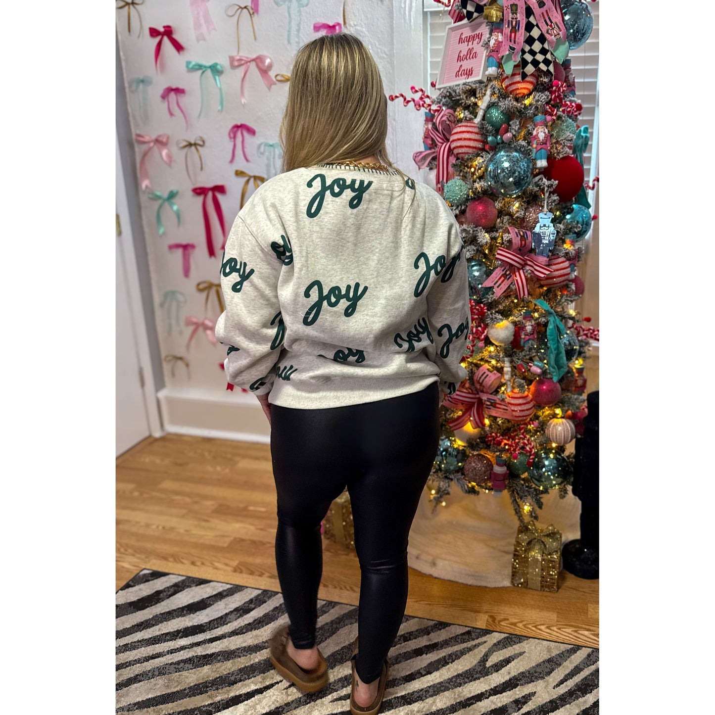 Joy Sweatshirt, Grey/Green