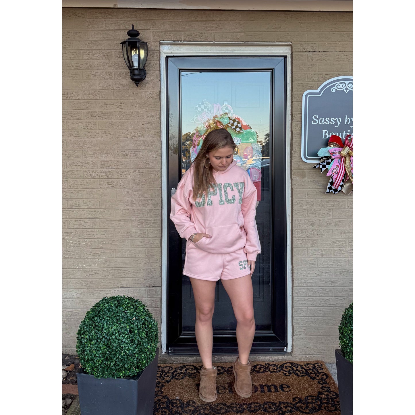 Spicy Lounge Set, Peach/Camo