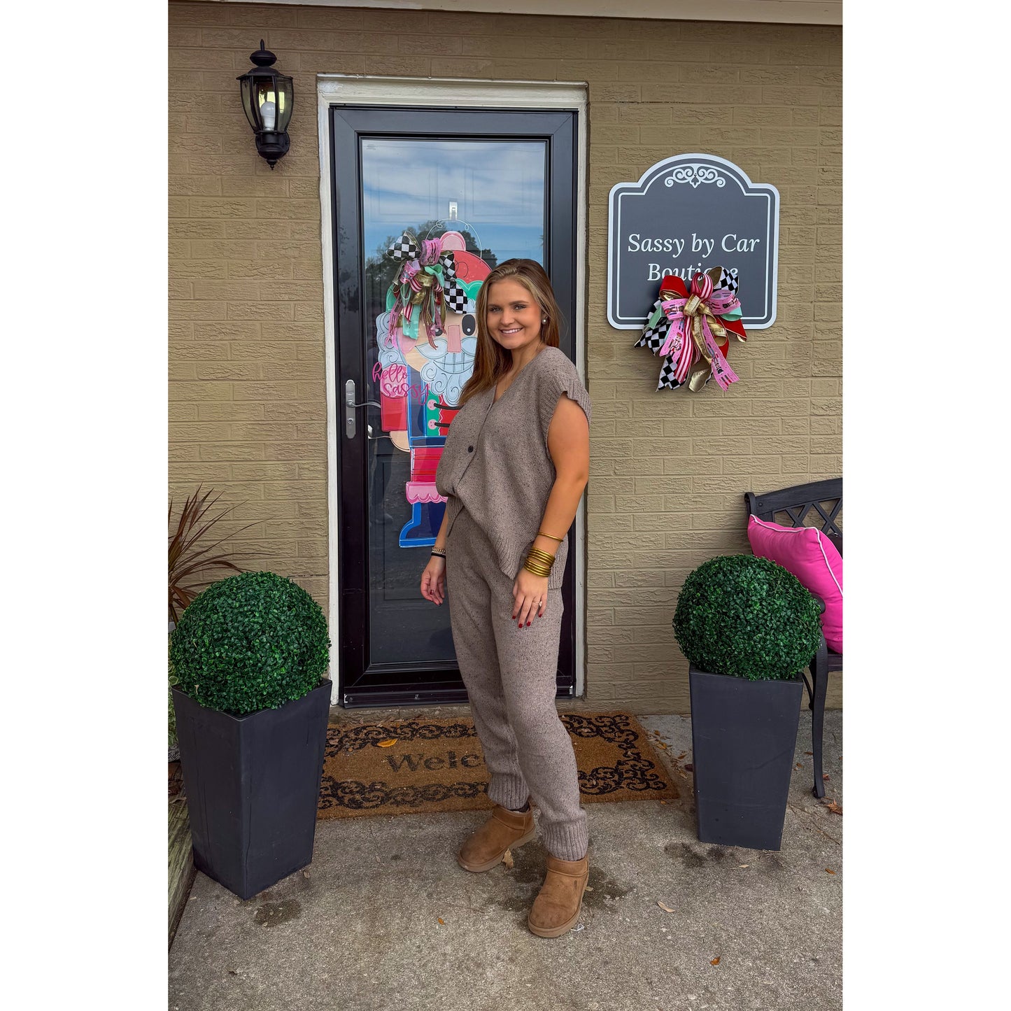 Mocha Knit Lounge Set