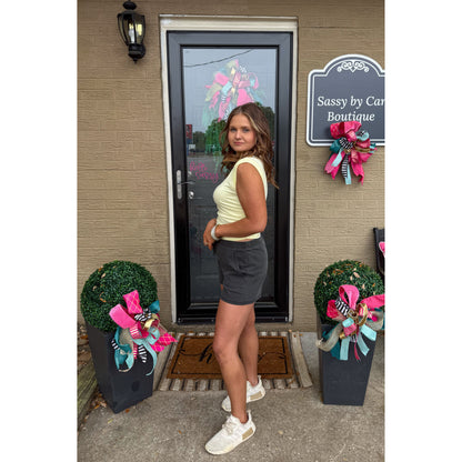 Butter Yellow Detail Top