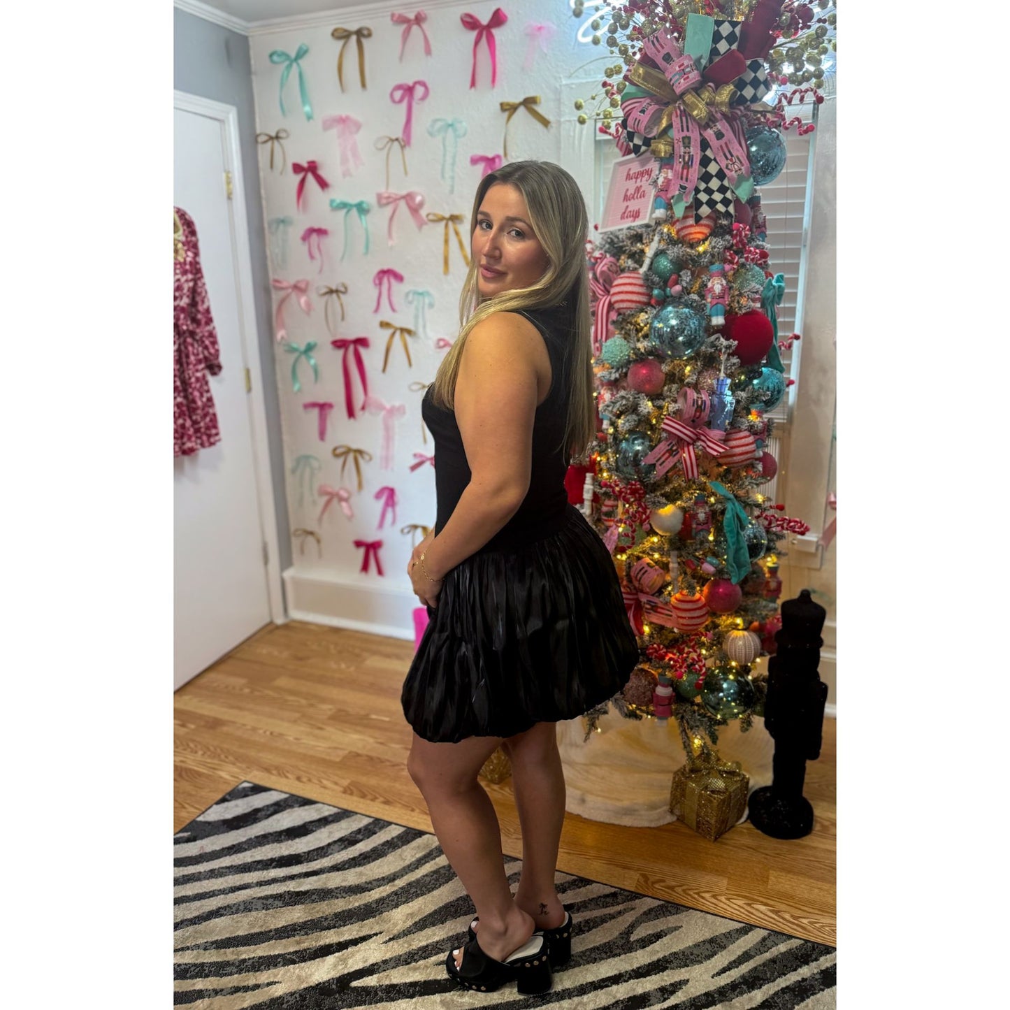 Carmen Mini Dress, Black