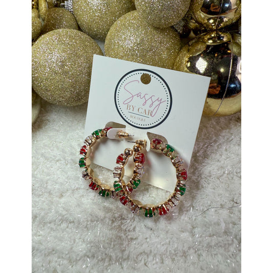 Multi Jeweled Hoops