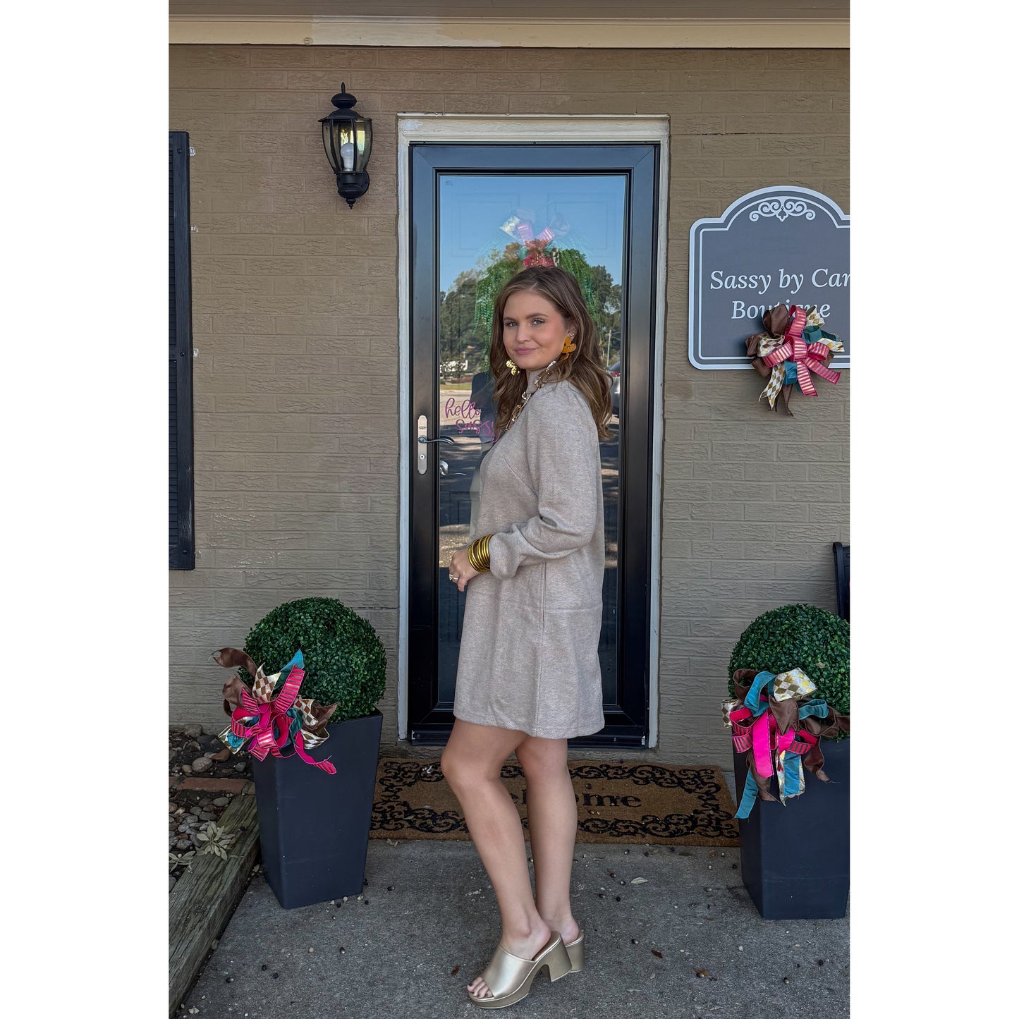 Murphy Sweater Dress, Taupe