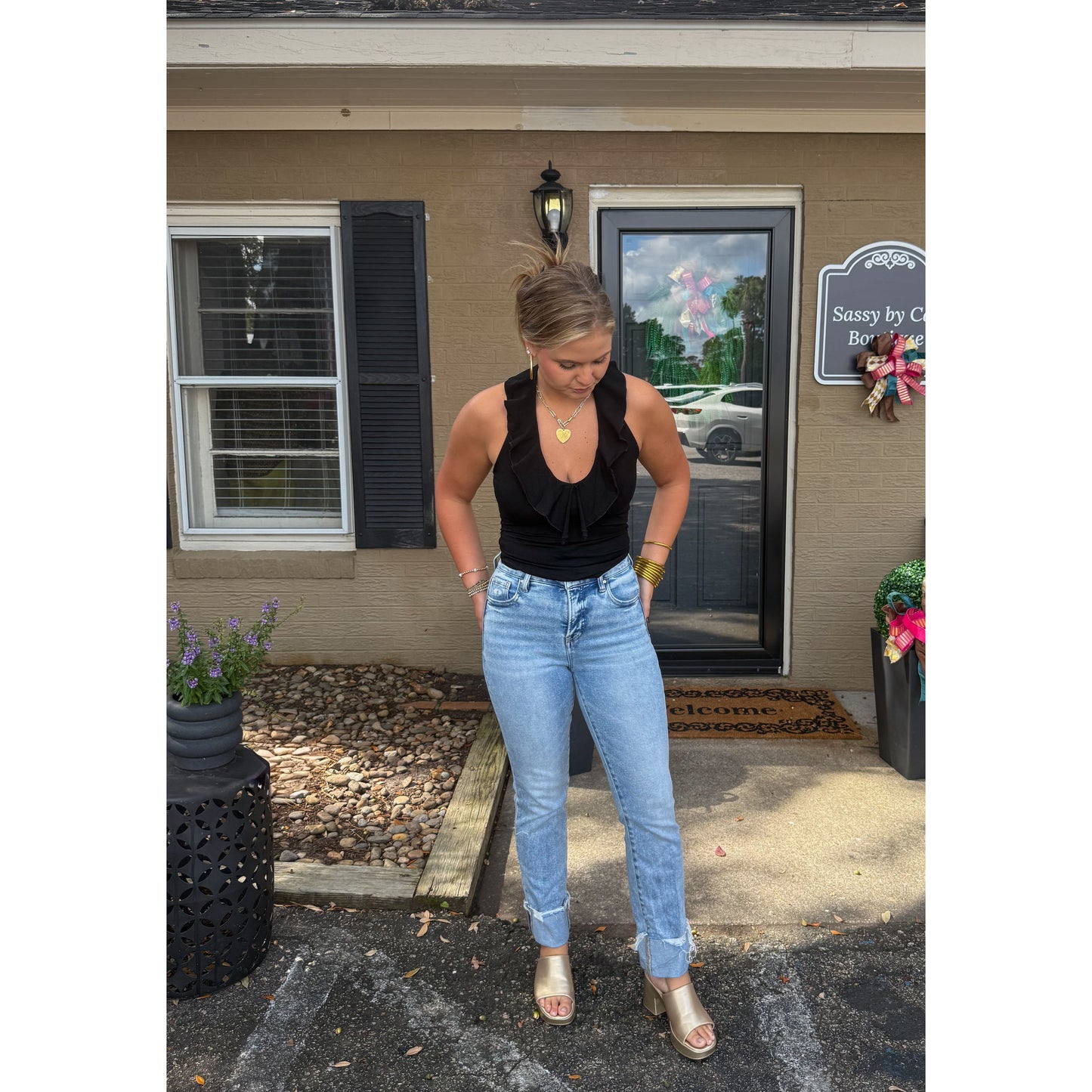 Marley Halter Top, Black