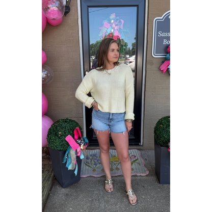 Butter Yellow Lightweight Sweater
