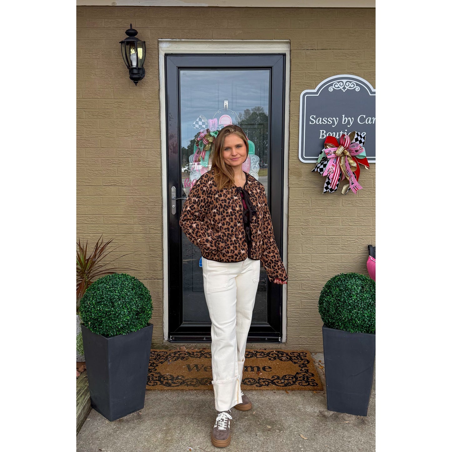 Quilted Cheetah Puffer Jacket