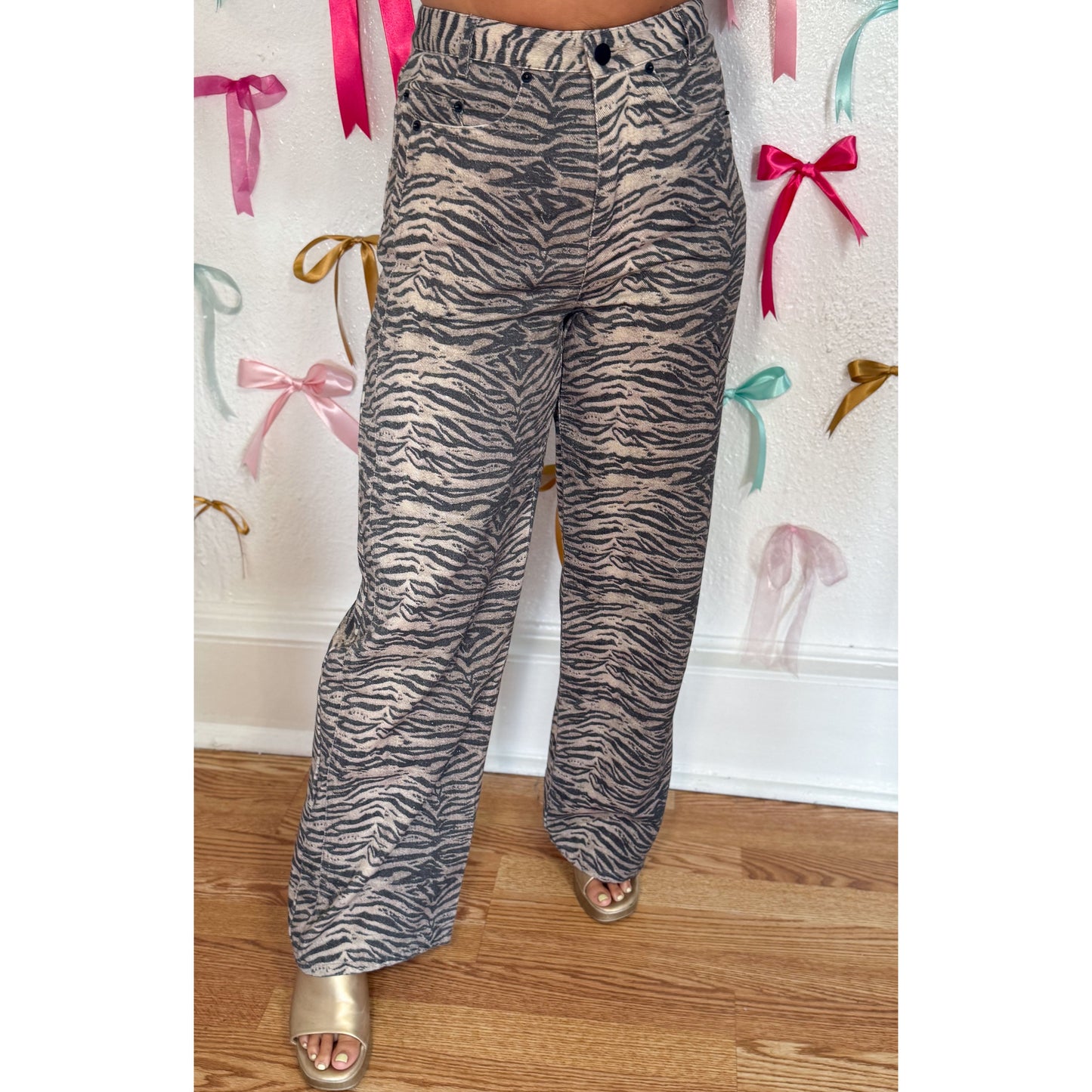 Zebra Boyfriend Fit Jeans