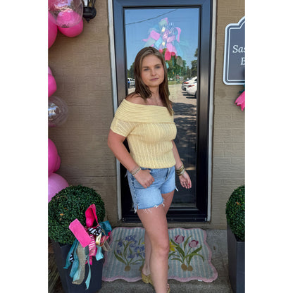 OTS Knit Top, Light Yellow