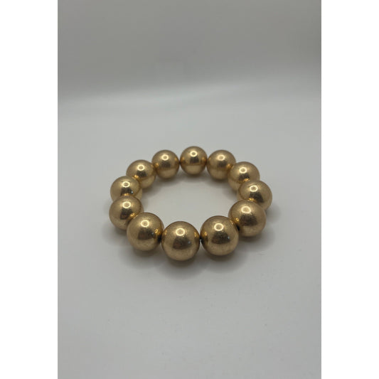 Shiny Gold Ball Stretch Bracelet