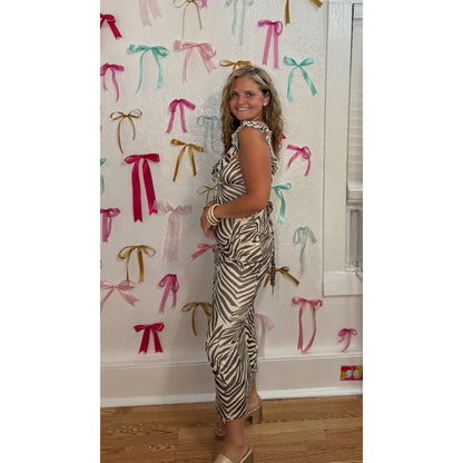 Audrey Zebra Midi Dress