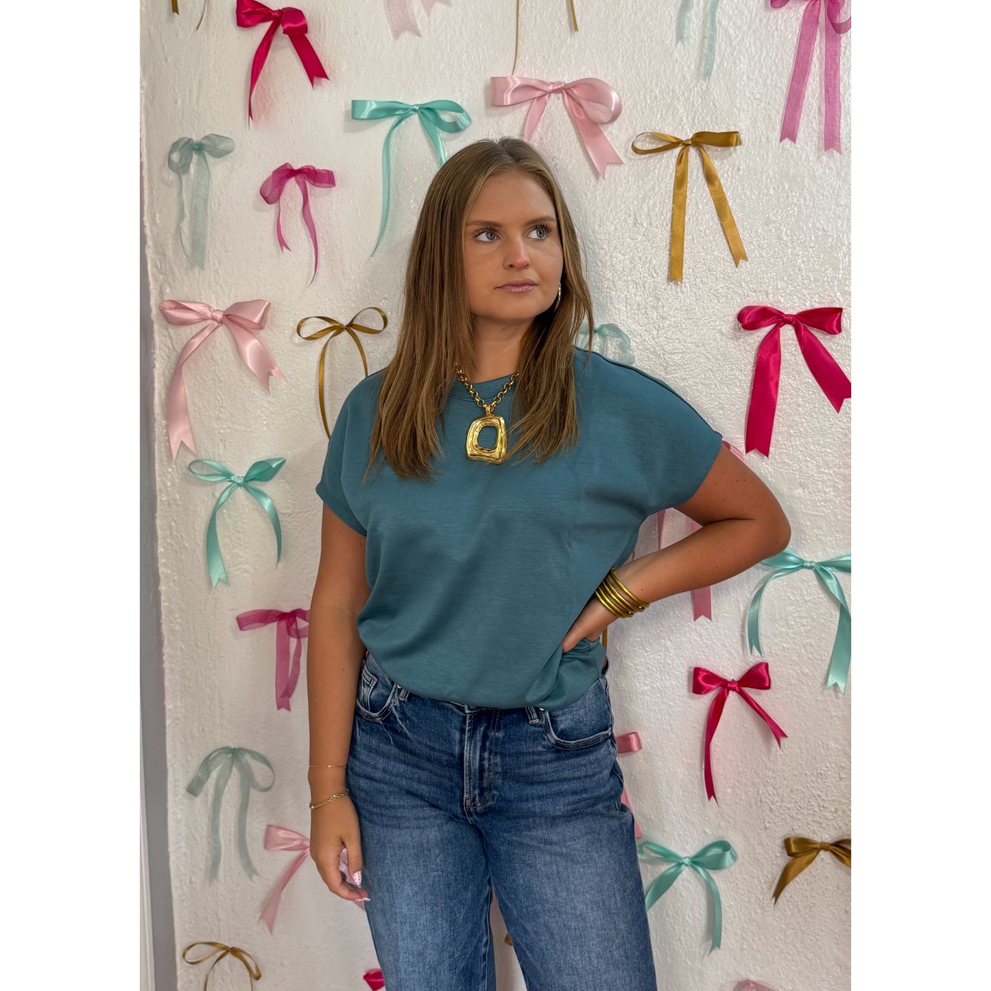 Presley Top, Dark Teal